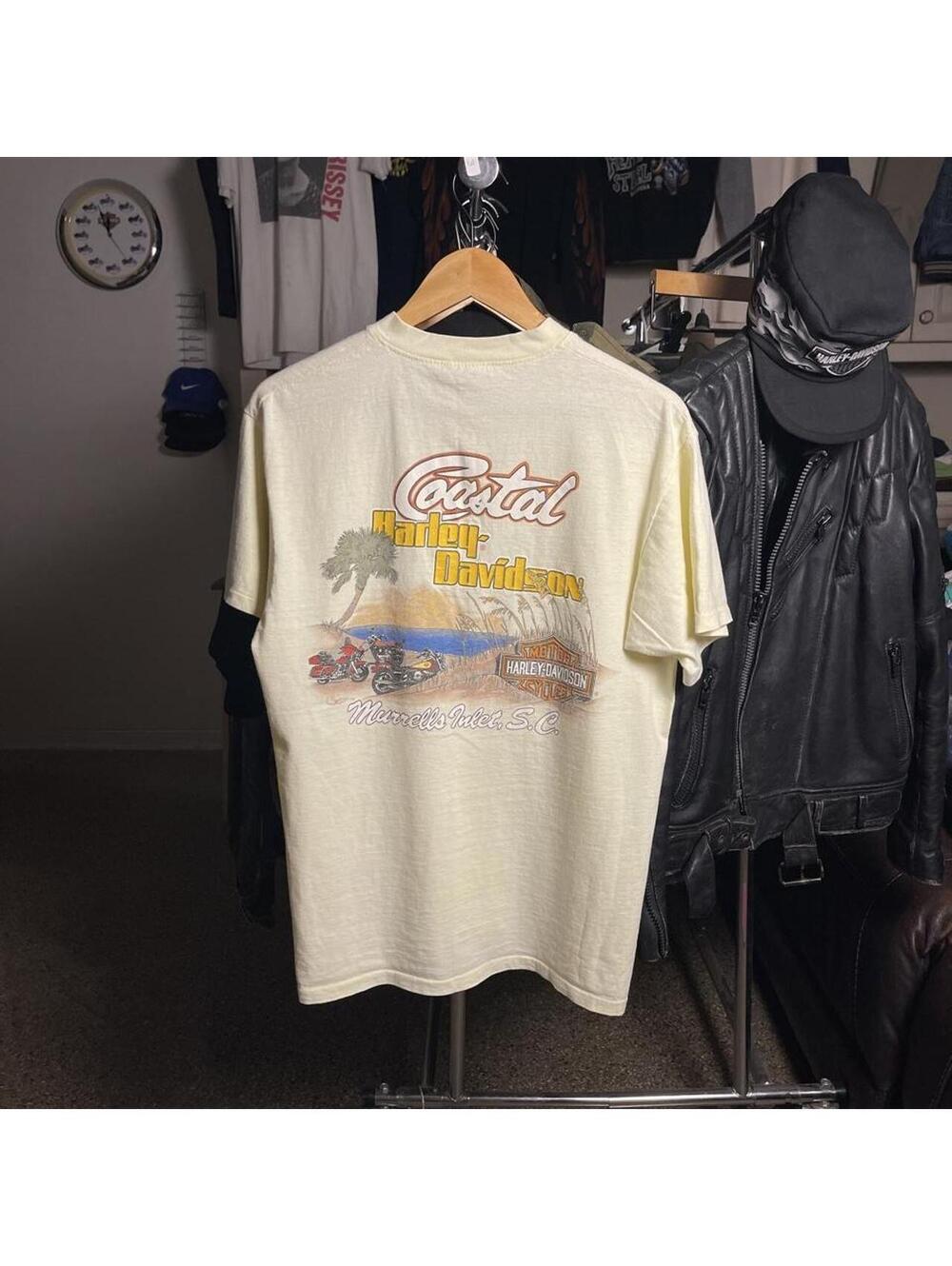 Vintage 80s Harley Davidson Henley T Shirt